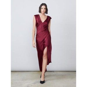 Allen Schwartz Desiree Silk Open Back Slip Gown 8